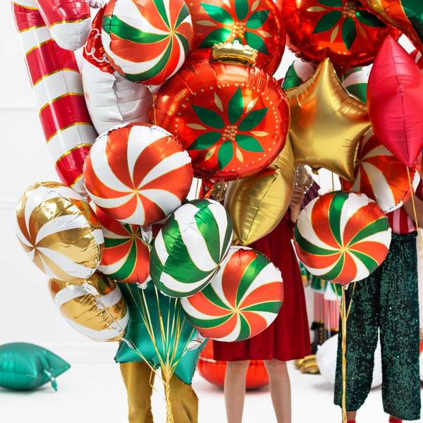 Rund-Folienballon Candy Rot