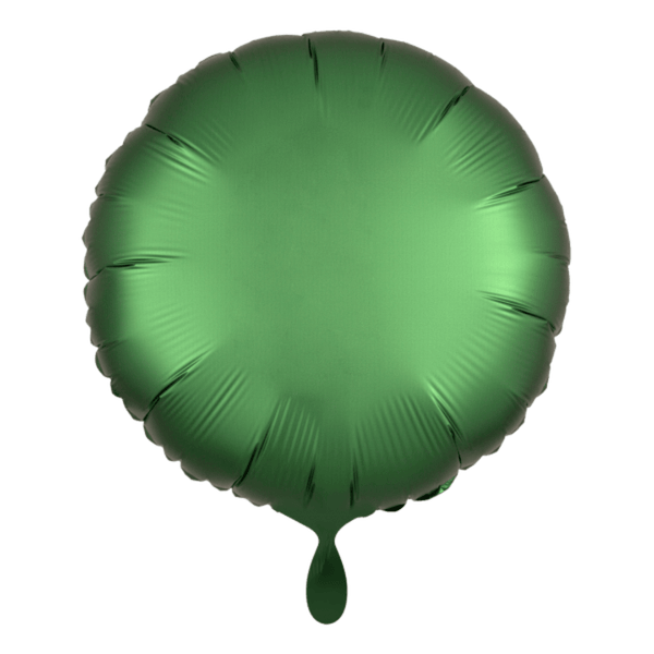 Rund-Folienballon Grün Satin