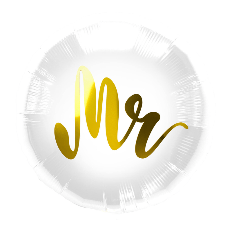 Rundballon "Mr" Gold - DECORAMI 