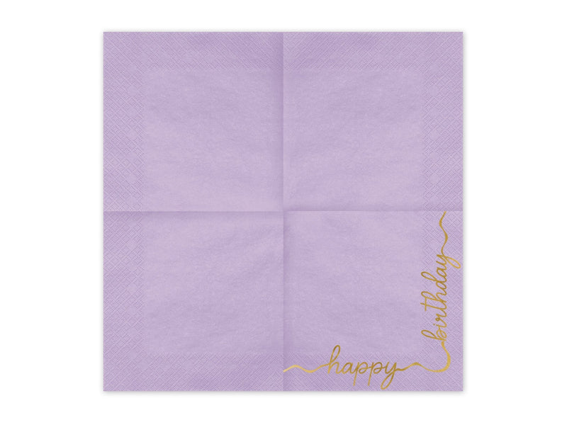 Servietten "Happy Birthday" Bunt 12 Stk.
