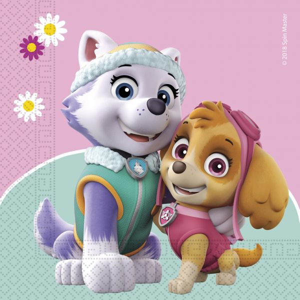Servietten Paw Patrol Skye & Everest 20 Stk.