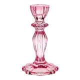 Stabkerzenständer Glas Rosa