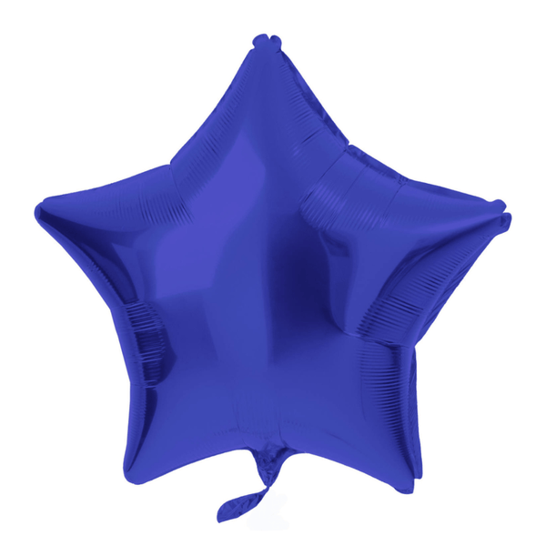 Stern-Folienballon Blau Satin