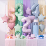 Stern-Folienballon Rosa Pastell