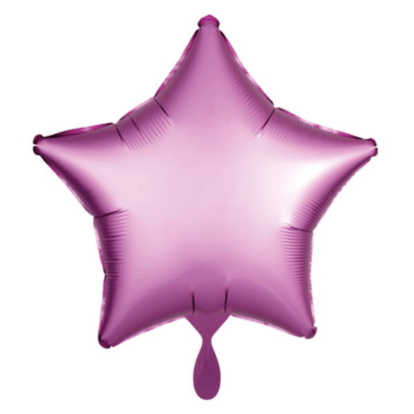 Stern-Folienballon Rosa Satin