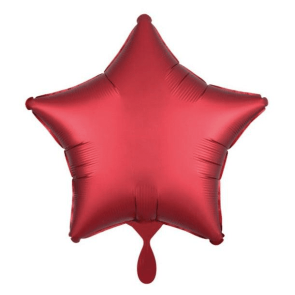Stern-Folienballon Rot Satin