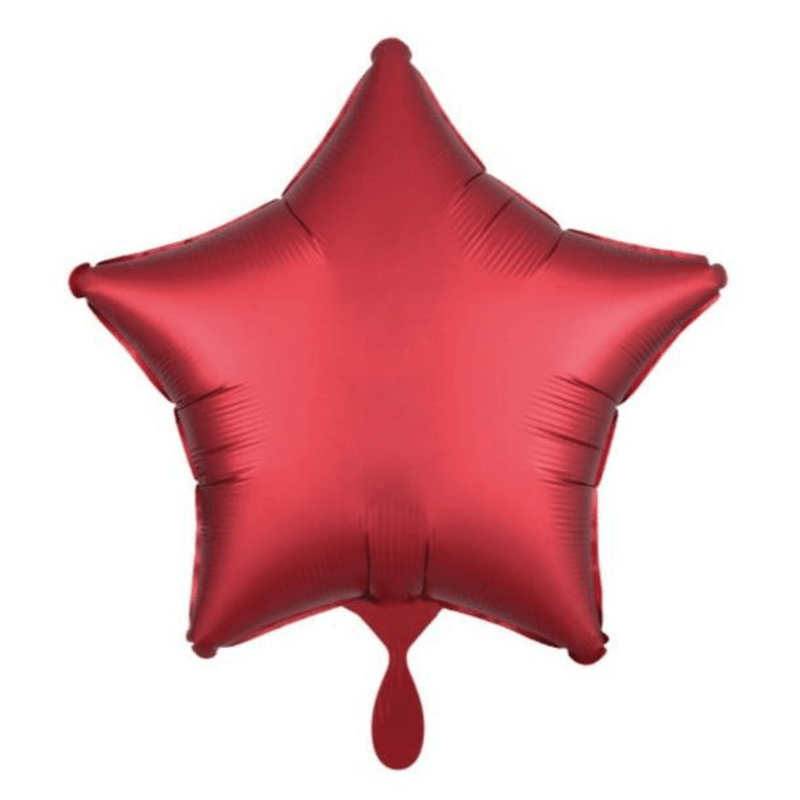 Stern-Folienballon Rot Satin