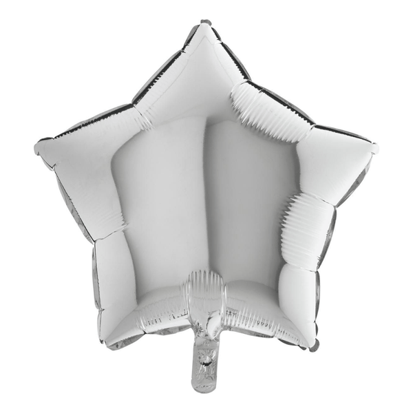 Stern-Folienballon Silber