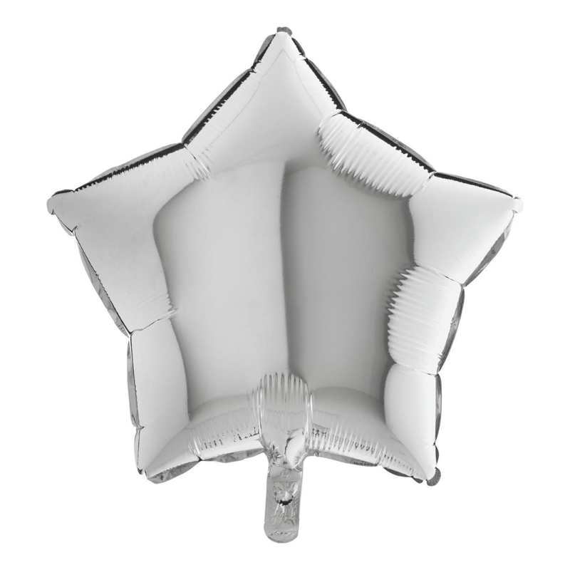 Stern-Folienballon Silber