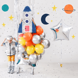 Stern-Folienballon Silber XL