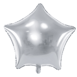 Stern-Folienballon Silber XL