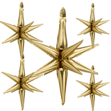 Sternenhimmel Set - 3D Sterne in Gold 5 Stk.