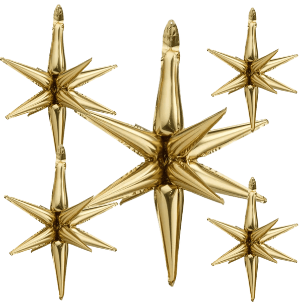 Sternenhimmel Set - 3D Sterne in Gold 5 Stk.