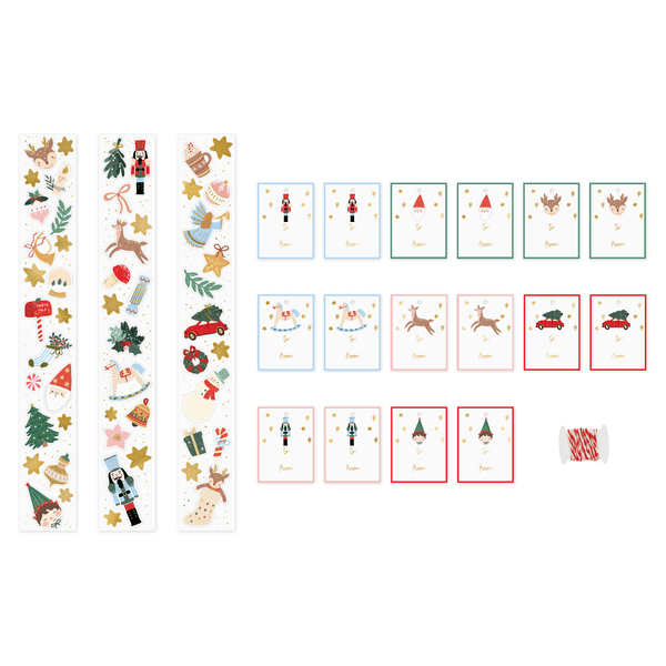 Sticker zur Geschenkverzierung und -beschriftung