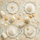 Tischdecke Beige Blumen