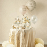 Tischdecke Beige Blumen