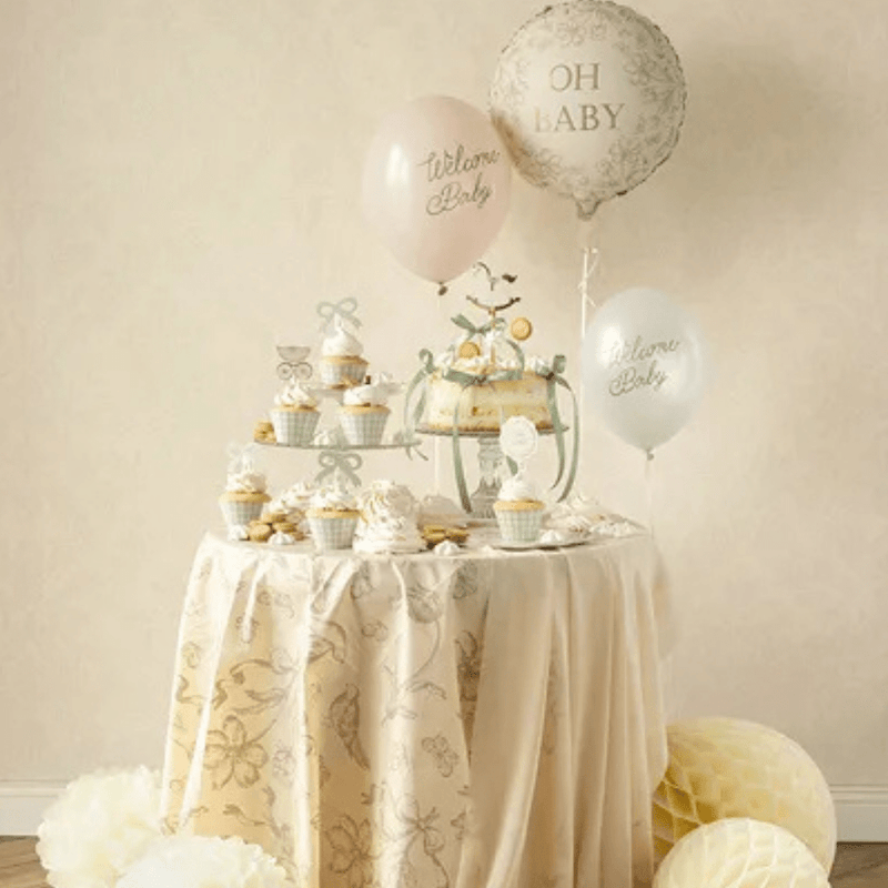 Tischdecke Beige Blumen