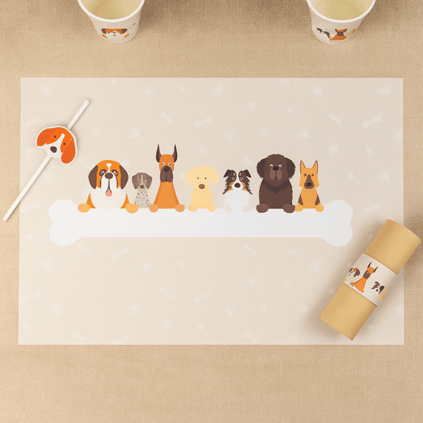 Tischset Hundeparty 6 Stk.