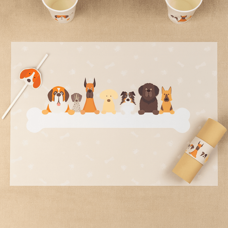 Tischset Hundeparty 6 Stk.