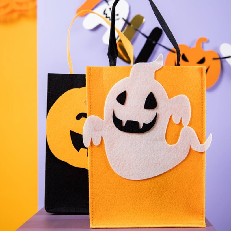 "Trick or Treat" Kürbis Filztasche
