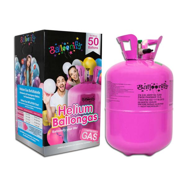 Helium - Ballongas-Einwegflasche Größe XXL 0,4m³ | 50 Ballons