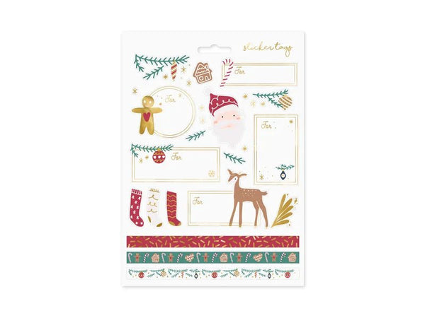 Weihnachts-Sticker zur Geschenkverzierung