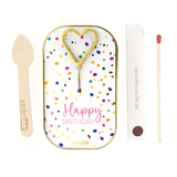 Wondercake "Happy Birthday" Konfetti mit Herz-Wunderkerze