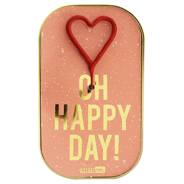 Wondercake "Oh Happy Day!" mit Herz-Wunderkerze