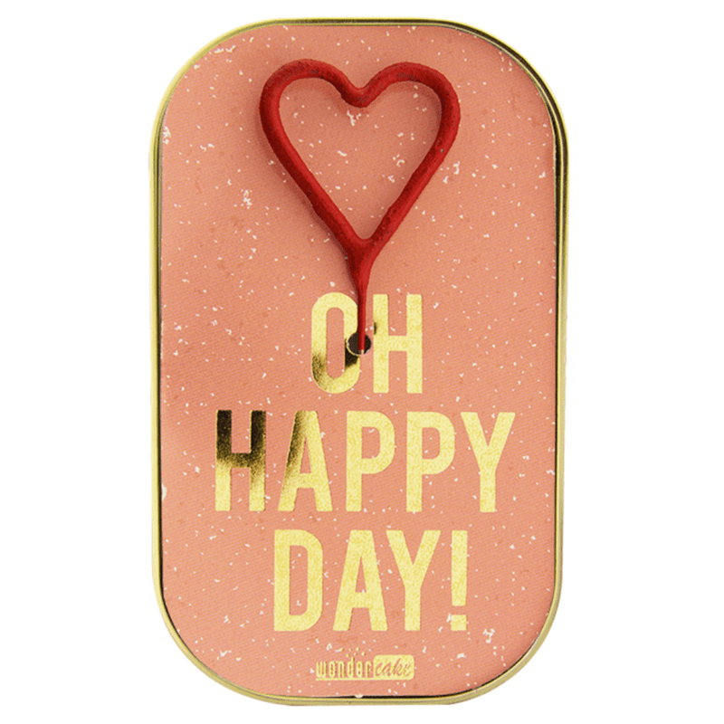 Wondercake "Oh Happy Day!" mit Herz-Wunderkerze