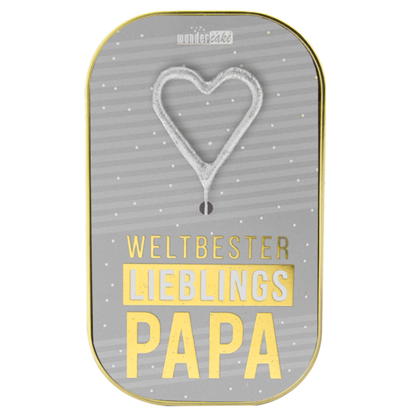 Wondercake "Weltbester Lieblings Papa" mit Herz-Wunderkerze