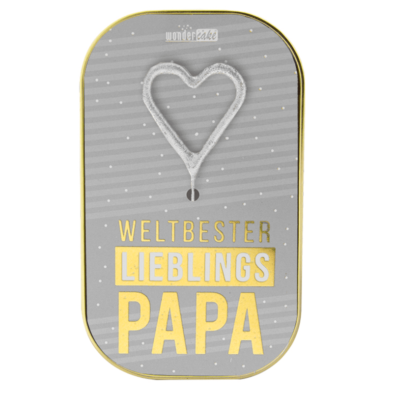 Wondercake "Weltbester Lieblings Papa" mit Herz-Wunderkerze