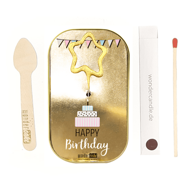 Wondercake "Weltbester Lieblings Papa" mit Herz-Wunderkerze