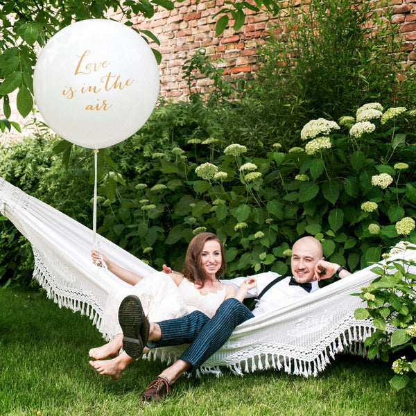XXL Ballon "Love is in the air" Schwarz