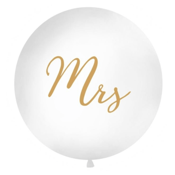XXL Ballon Ø 1m "Mrs" Gold