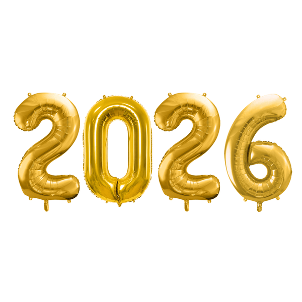 XXL Ballonschriftzug "2026"