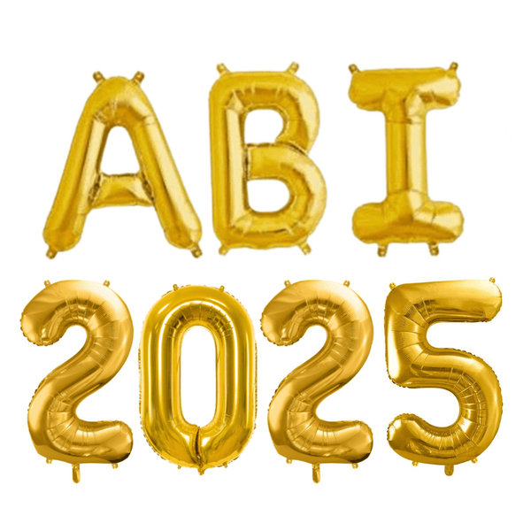 XXL Ballonschriftzug "Abi 2025" Gold