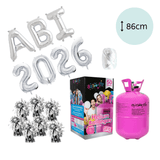 XXL Helium-Set "ABI 2026" Silber