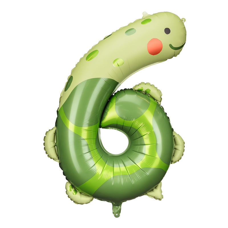 Zahlen Ballon 6 XL Schildkröte