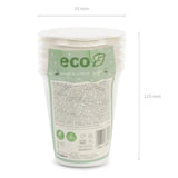 Zuckerrohr-Becher Creme 6 Stk.