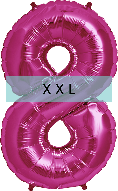 Zahlen Ballon 8 XXL Pink - DECORAMI
