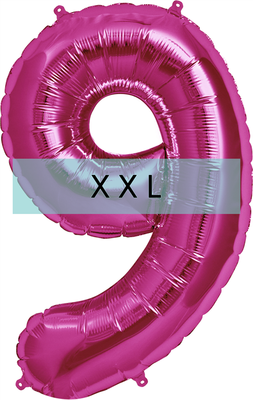 Zahlen Ballon 9 XXL Pink - DECORAMI