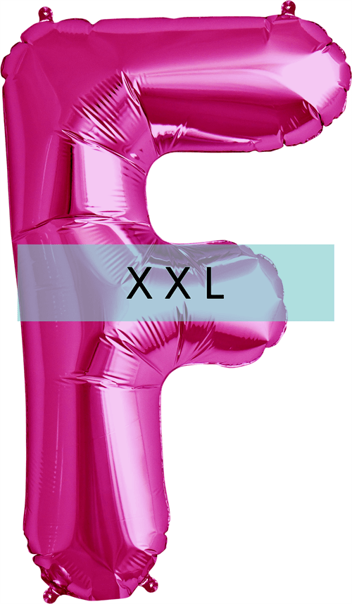 Buchstaben Ballon F XXL Pink - DECORAMI