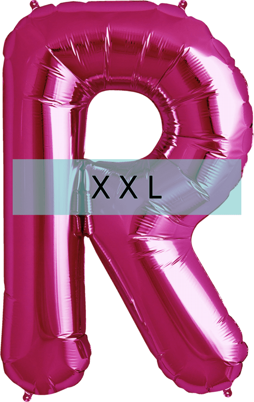 Buchstaben Ballon R XXL Pink - DECORAMI