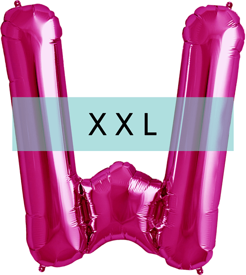 Buchstaben Ballon W XXL Pink - DECORAMI