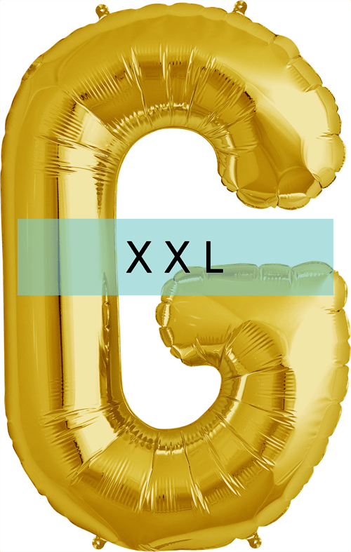 Buchstaben Ballon G XXL Gold - DECORAMI