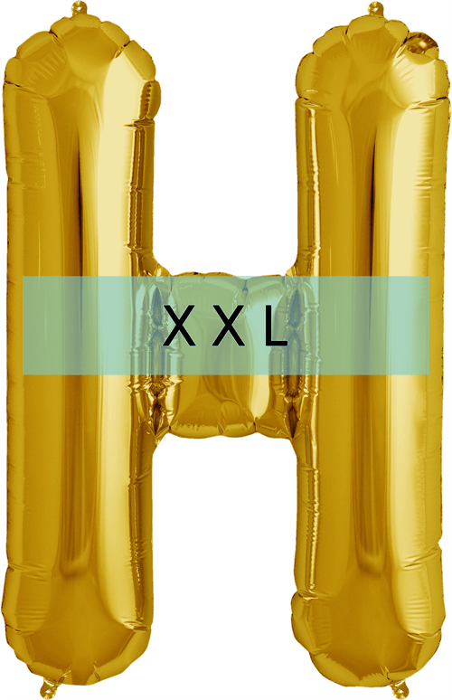 Buchstaben Ballon H XXL Gold - DECORAMI