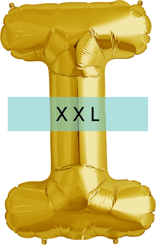 Buchstaben Ballon I XXL Gold - DECORAMI