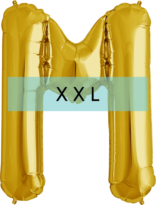 Buchstaben Ballon M XXL Gold - DECORAMI