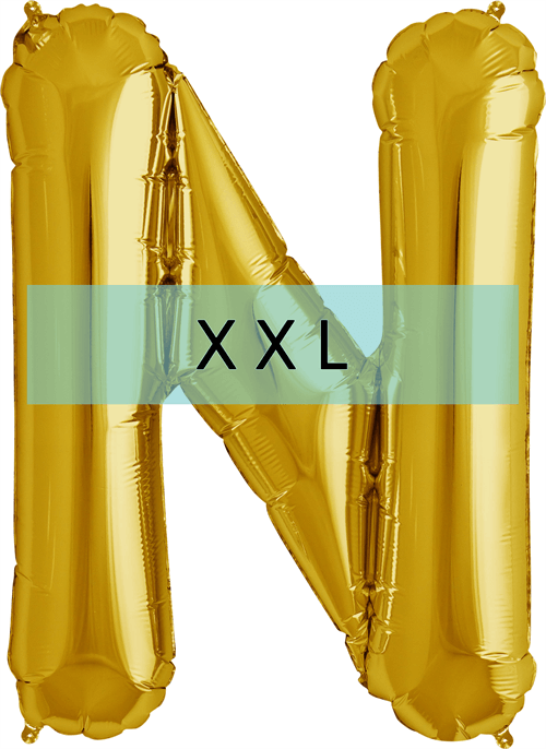 Buchstaben Ballon N XXL Gold - DECORAMI