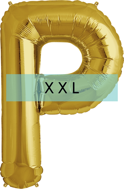 Buchstaben Ballon P XXL Gold - DECORAMI